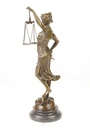 [LA-39288] Bronzeskulptur Bronzefigur Justitia Richterin Recht Anwalt Schwert Waage #39288 Bild 6