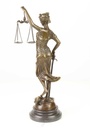 [LA-39288] Bronzeskulptur Bronzefigur Justitia Richterin Recht Anwalt Schwert Waage #39288 Bild 7