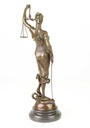 [LA-39288] Bronzeskulptur Bronzefigur Justitia Richterin Recht Anwalt Schwert Waage #39288 Bild 10