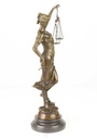 [LA-39288] Bronzeskulptur Bronzefigur Justitia Richterin Recht Anwalt Schwert Waage #39288 Bild 13