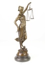 [LA-39288] Bronzeskulptur Bronzefigur Justitia Richterin Recht Anwalt Schwert Waage #39288 Bild 14