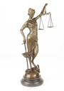 [LA-39288] Bronzeskulptur Bronzefigur Justitia Richterin Recht Anwalt Schwert Waage #39288 Bild 15