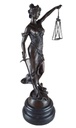 [LA-39289] Bronzeskulptur Bronzefigur Justitia Richterin Recht Anwalt Schwert Waage Bild 2