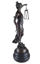[LA-39289] Bronzeskulptur Bronzefigur Justitia Richterin Recht Anwalt Schwert Waage Bild 3