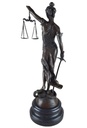 [LA-39289] Bronzeskulptur Bronzefigur Justitia Richterin Recht Anwalt Schwert Waage Bild 5