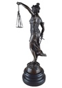 [LA-39289] Bronzeskulptur Bronzefigur Justitia Richterin Recht Anwalt Schwert Waage Bild 6
