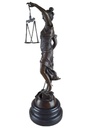 [LA-39289] Bronzeskulptur Bronzefigur Justitia Richterin Recht Anwalt Schwert Waage Bild 7