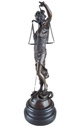 [LA-39289] Bronzeskulptur Bronzefigur Justitia Richterin Recht Anwalt Schwert Waage Bild 8