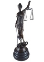 [LA-39289] Bronzeskulptur Bronzefigur Justitia Richterin Recht Anwalt Schwert Waage Bild 9