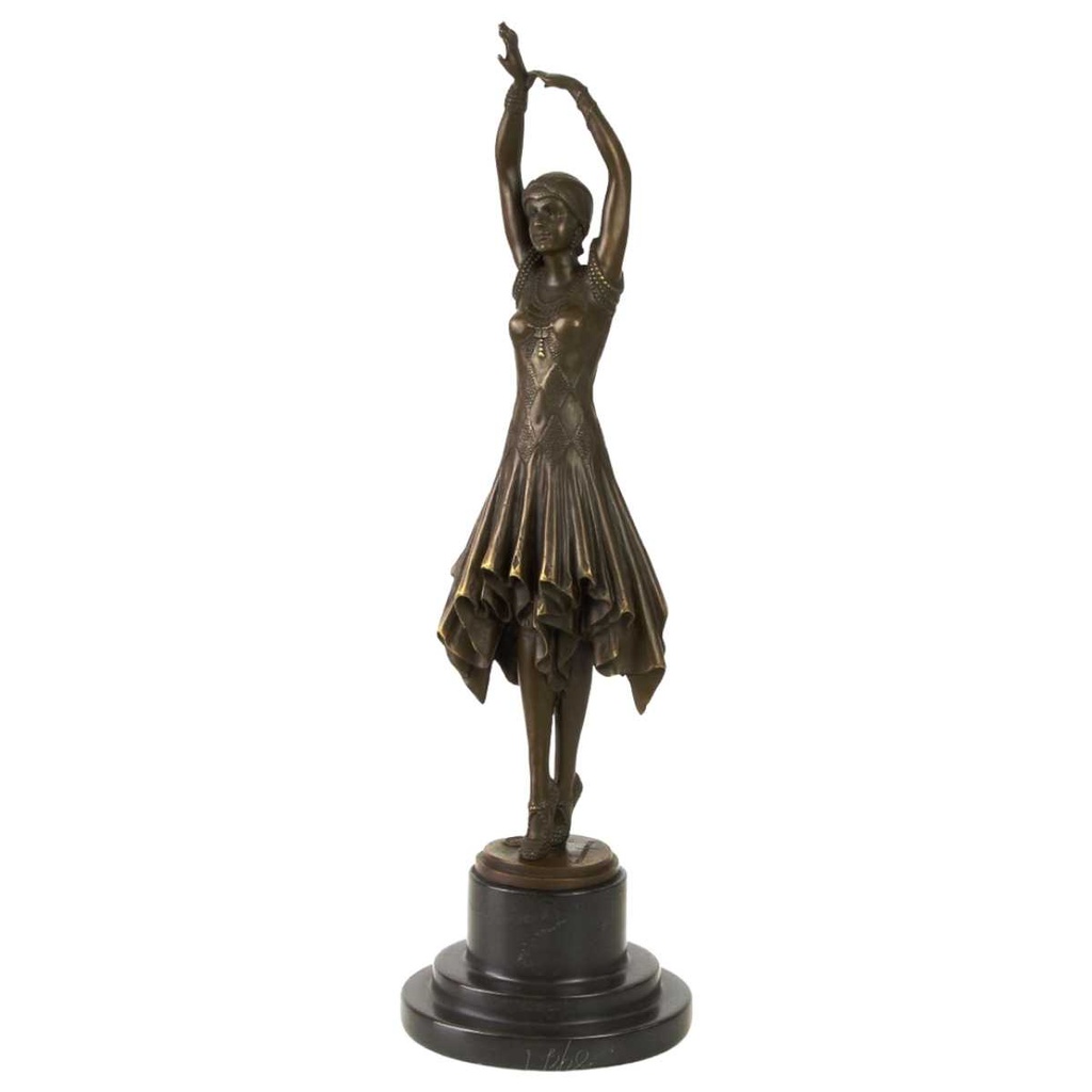 [LA-39291] Bronzeskulptur Bronzefigur Namens Miss Kita Frau Tänzerin Bild 2