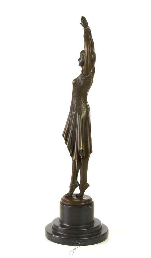 [LA-39291] Bronzeskulptur Bronzefigur Namens Miss Kita Frau Tänzerin Bild 5