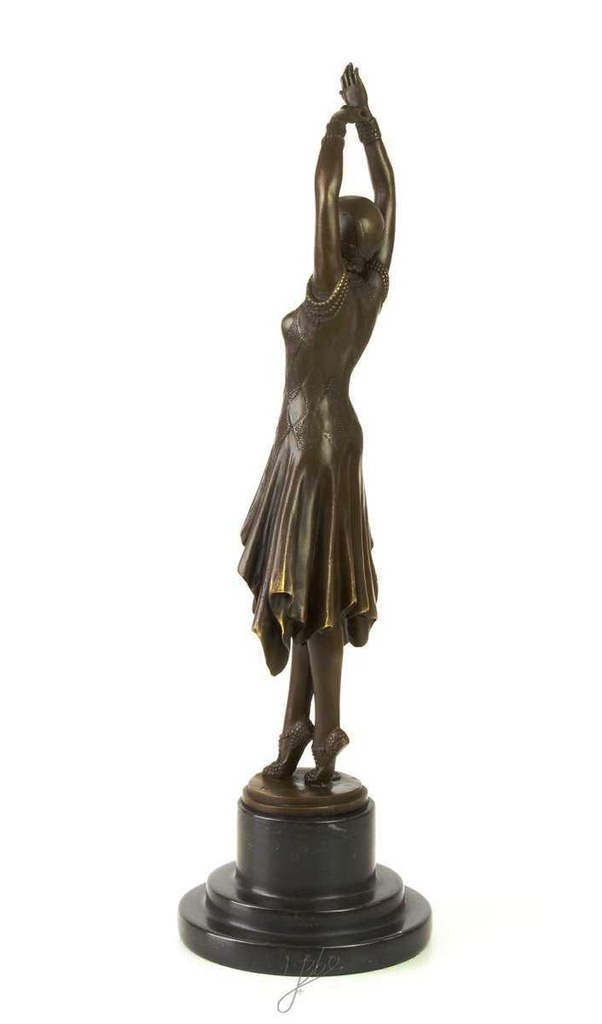 [LA-39291] Bronzeskulptur Bronzefigur Namens Miss Kita Frau Tänzerin Bild 6