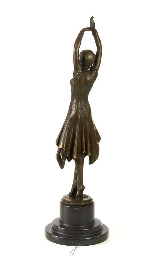[LA-39291] Bronzeskulptur Bronzefigur Namens Miss Kita Frau Tänzerin Bild 7