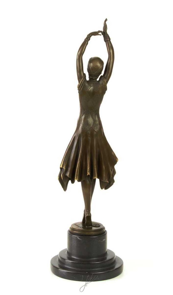 [LA-39291] Bronzeskulptur Bronzefigur Namens Miss Kita Frau Tänzerin Bild 8