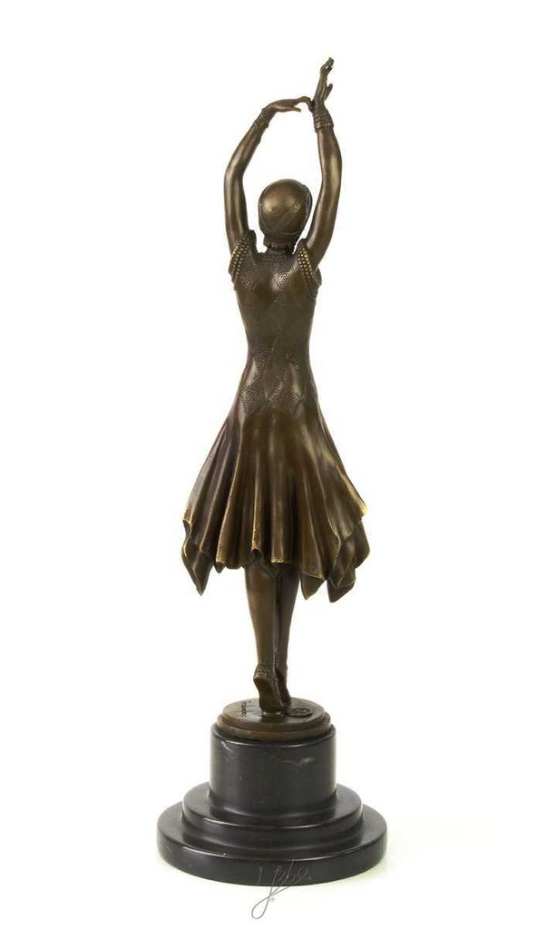 [LA-39291] Bronzeskulptur Bronzefigur Namens Miss Kita Frau Tänzerin Bild 9