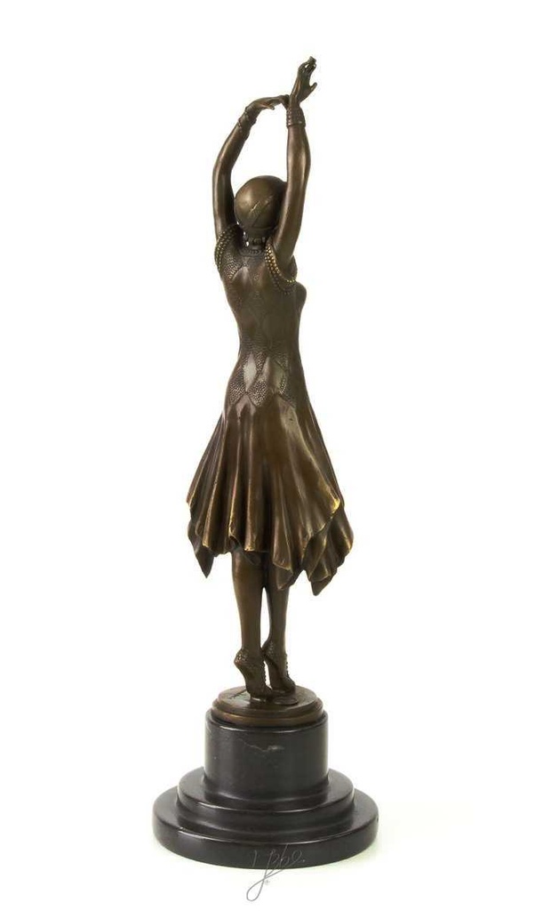 [LA-39291] Bronzeskulptur Bronzefigur Namens Miss Kita Frau Tänzerin Bild 10