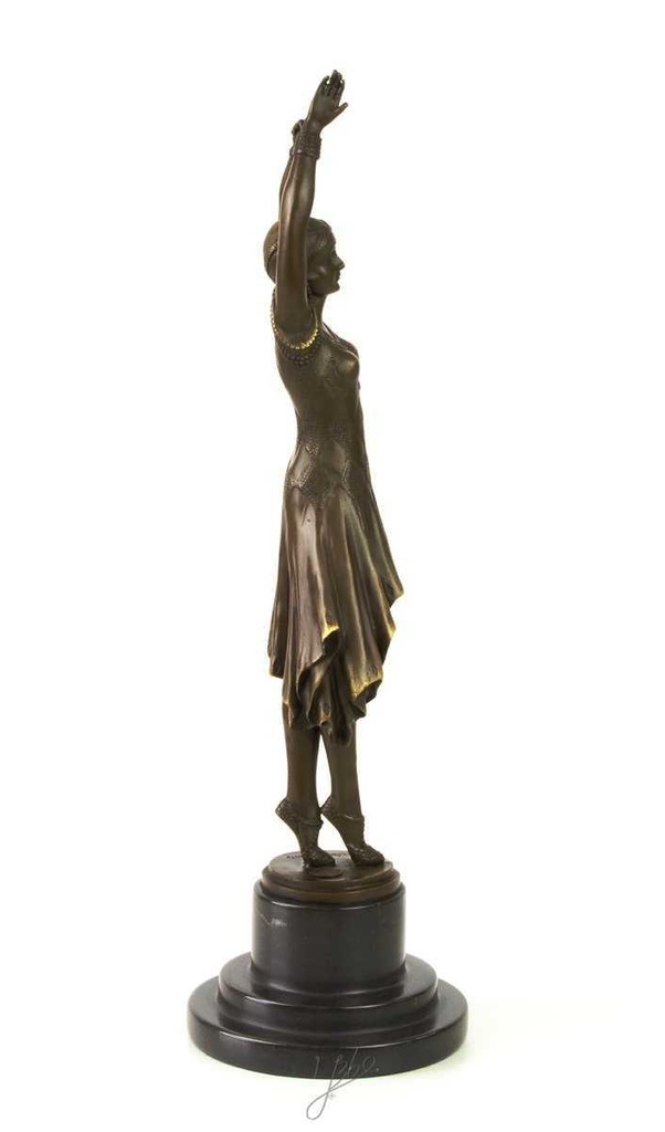 [LA-39291] Bronzeskulptur Bronzefigur Namens Miss Kita Frau Tänzerin Bild 12