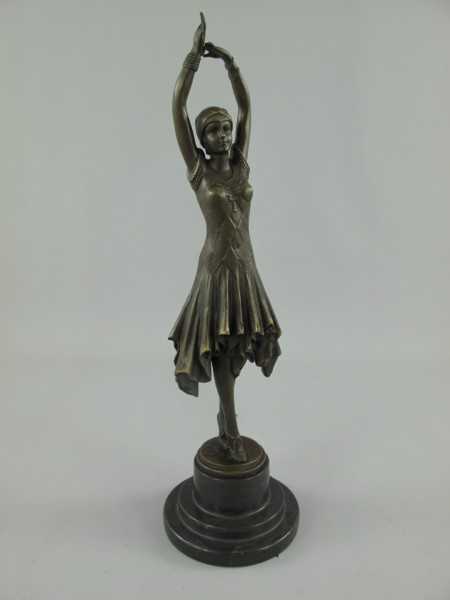 [LA-39291] Bronzeskulptur Bronzefigur Namens Miss Kita Frau Tänzerin Bild 16