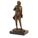 [LA-39292] Bronzeskulptur Bronzefigur Stehender Mann mit Feder in Arm Mozart Bild 2