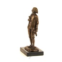 [LA-39292] Bronzeskulptur Bronzefigur Stehender Mann mit Feder in Arm Mozart Bild 4