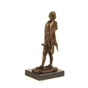 [LA-39292] Bronzeskulptur Bronzefigur Stehender Mann mit Feder in Arm Mozart Bild 7