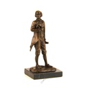 [LA-39292] Bronzeskulptur Bronzefigur Stehender Mann mit Feder in Arm Mozart Bild 15