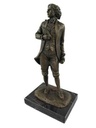 [LA-39292] Bronzeskulptur Bronzefigur Stehender Mann mit Feder in Arm Mozart Bild 16