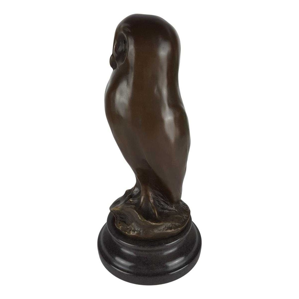 [LA-39300] Bronzeskulptur Bronzefigur Vogel Uhu Eule Bild 2