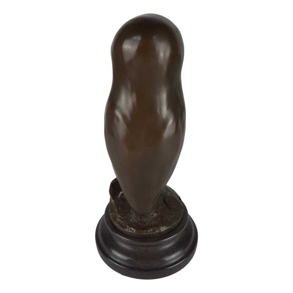 [LA-39300] Bronzeskulptur Bronzefigur Vogel Uhu Eule Bild 3