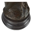 [LA-39300] Bronzeskulptur Bronzefigur Vogel Uhu Eule Bild 5