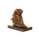 [LA-39306] Bronzeskulptur Bronzefigur Halbnackte Kniend Schönheit Frau Bild 11