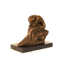 [LA-39306] Bronzeskulptur Bronzefigur Halbnackte Kniend Schönheit Frau Bild 15