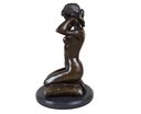 [LA-39322] Bronzeskulptur Bronzefigur Frau Kniend Neue Halskette Art-Deco-Stil Bild 2