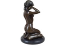 [LA-39322] Bronzeskulptur Bronzefigur Frau Kniend Neue Halskette Art-Deco-Stil Bild 5