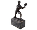 [LA-39331] Bronzeskulptur Bronzefigur Sport Mann Tennisspieler Art-Deco-Stil Bild 2