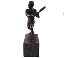 [LA-39331] Bronzeskulptur Bronzefigur Sport Mann Tennisspieler Art-Deco-Stil Bild 3