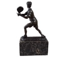 [LA-39331] Bronzeskulptur Bronzefigur Sport Mann Tennisspieler Art-Deco-Stil Bild 5