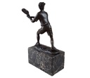 [LA-39331] Bronzeskulptur Bronzefigur Sport Mann Tennisspieler Art-Deco-Stil Bild 6