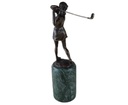 [LA-39333] Bronzeskulptur Bronzefigur Sport Frau Golfspielerin Klassisch-Stil Bild 3