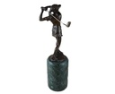 [LA-39333] Bronzeskulptur Bronzefigur Sport Frau Golfspielerin Klassisch-Stil Bild 4