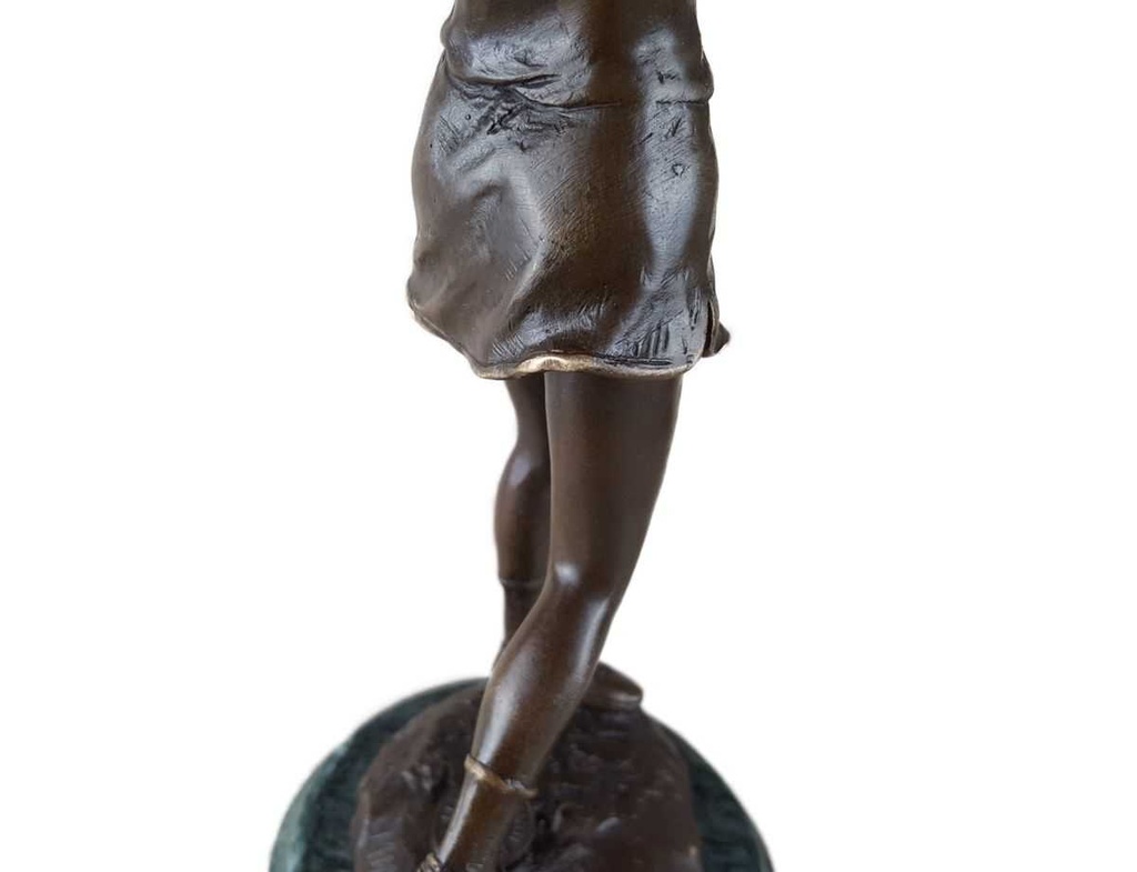 [LA-39333] Bronzeskulptur Bronzefigur Sport Frau Golfspielerin Klassisch-Stil Bild 6