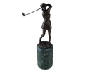 [LA-39333] Bronzeskulptur Bronzefigur Sport Frau Golfspielerin Klassisch-Stil Bild 7