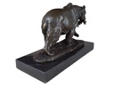 [LA-39336] Bronzeskulptur Bronzefigur Grizzlybär Bär mit Fisch Im Maul Bild 9
