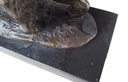 [LA-39336] Bronzeskulptur Bronzefigur Grizzlybär Bär mit Fisch Im Maul Bild 10