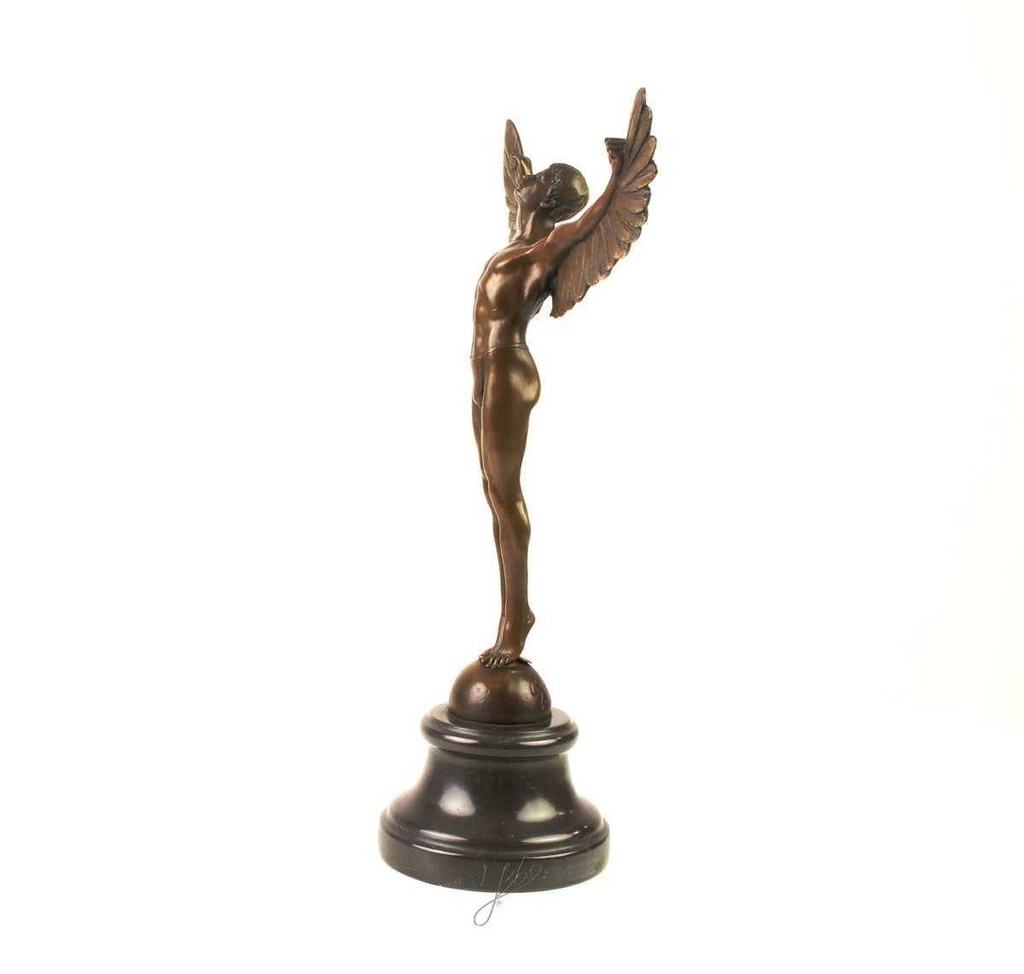 [LA-39346] Bronzeskulptur Bronzefigur Griechische Mythologie Ikarus Ikaros Angel Bild 4