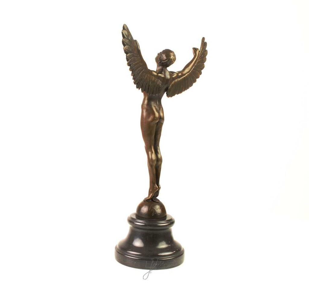 [LA-39346] Bronzeskulptur Bronzefigur Griechische Mythologie Ikarus Ikaros Angel Bild 6