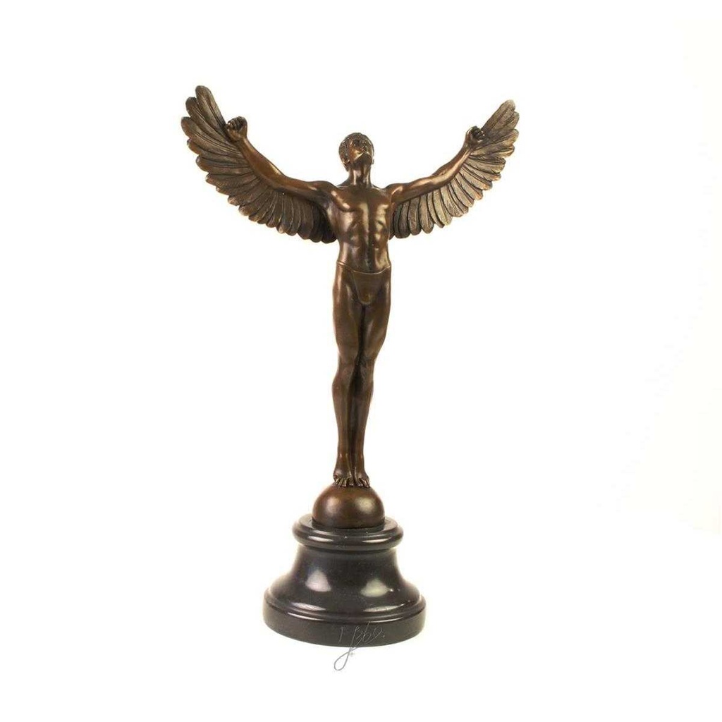 [LA-39346] Bronzeskulptur Bronzefigur Griechische Mythologie Ikarus Ikaros Angel Bild 15