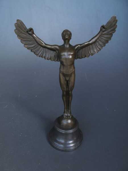 [LA-39346] Bronzeskulptur Bronzefigur Griechische Mythologie Ikarus Ikaros Angel Bild 16