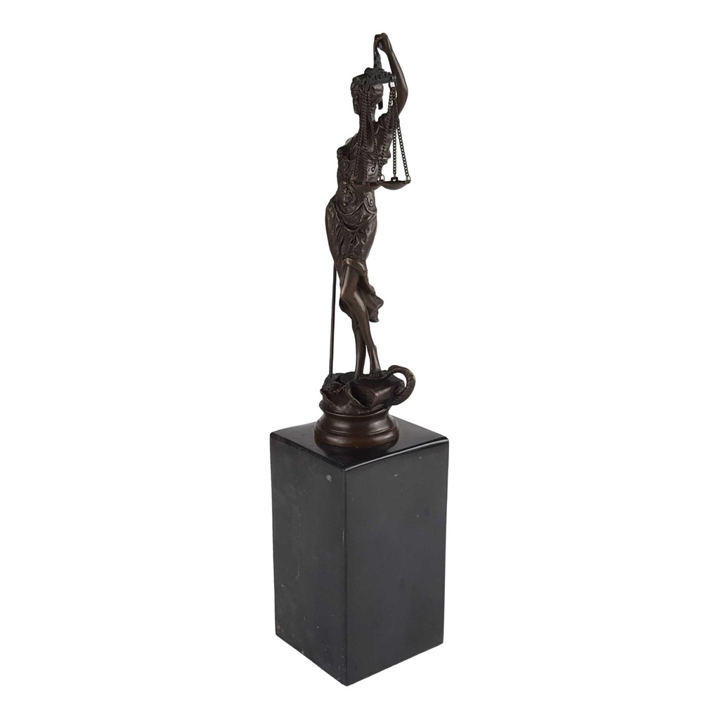 [LA-39347] Bronzeskulptur Bronzefigur Justitia Bild 3