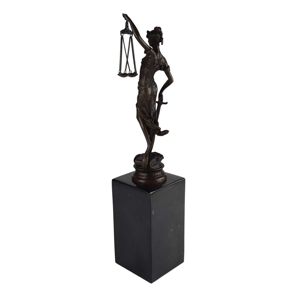 [LA-39347] Bronzeskulptur Bronzefigur Justitia Bild 4